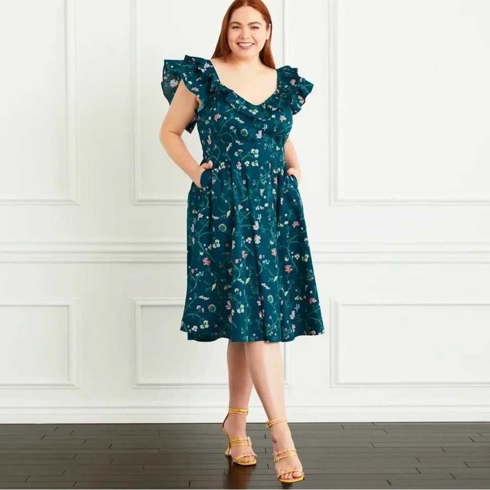HILL HOUSE Ava Midi Dress - Moody Floral
